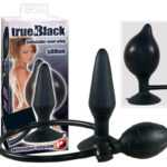 You2Toys True Black Inflatable Butt Plug - balón s přísavkou