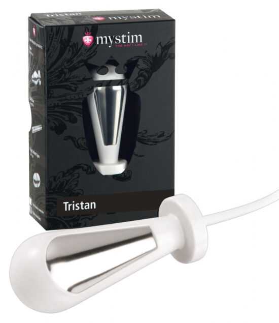 mystim Tristan - electro-cone dildo (white)