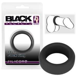 You2Toys Black Velvet Cock Ring - kroužek na penis (3