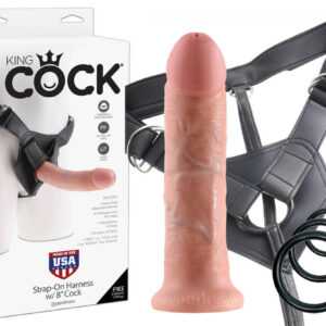 King Cock Strap-on 8 - připínací dildo - tělová barva