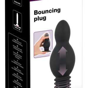 Black Velvets Bouncing Plug- pružinové anální dildo s přísavkou (černé)