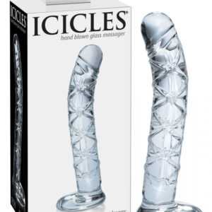 Icicles No. 60 - glass dildo with mesh penis (translucent)