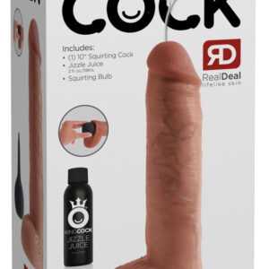 King Cock 10 - realistické stříkající dildo (25cm) - tělová barva