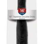 King Cock 16 Tapered - lifelike double dildo (41cm) - black