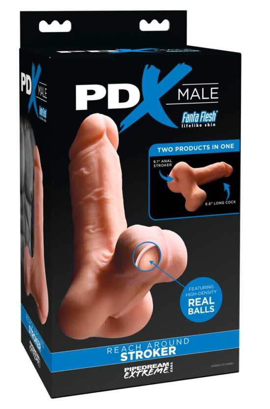 PDX Reach Around - 2in1 dildo and penis sheath (natural)