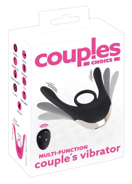 Couples Choice - 3-motor battery-powered couples vibrator (black)