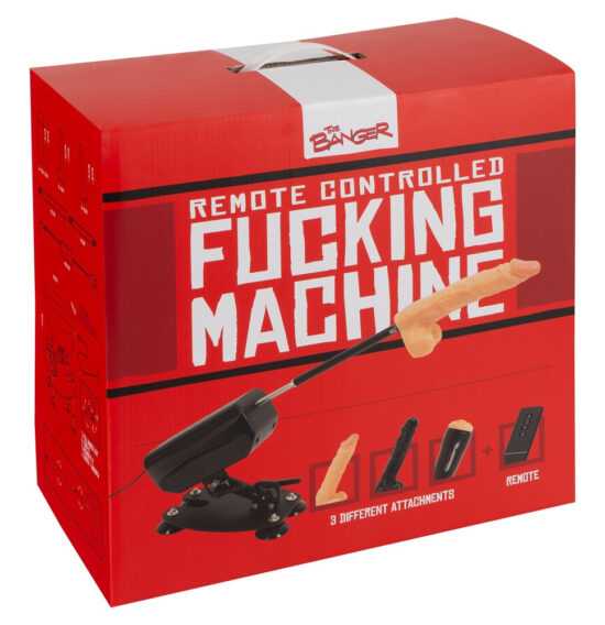 The Banger RC Fucking Machine - sex machine with 2 dildos and fake pussy (black-natural)