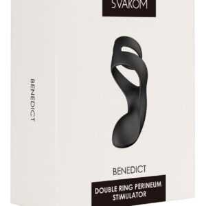 Svakom Benedict - barrier stimulating vibrating penis ring (black)