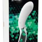 You2Toys Liaison - rechargeable silicone-glass LED curved vibrator (translucent-white)