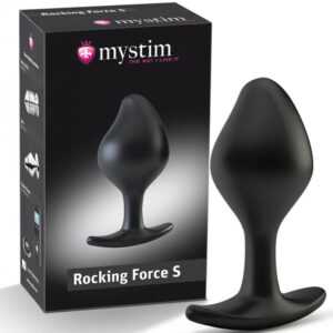 mystim Rocking Force S - electro cone dildo - small (black)