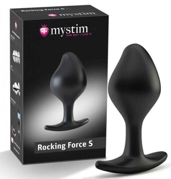 mystim Rocking Force S - electro cone dildo - small (black)