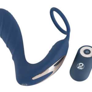 You2Toys Prostata Plug - nabíjecí anální vibrátor s kroužkem na penis a dálkovým ovladačem (modrý)