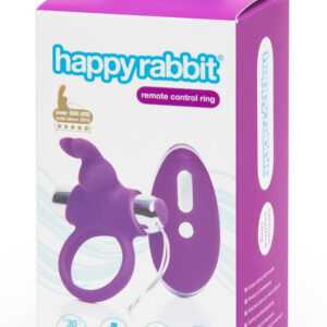 Happyrabbit - rechargeable radio penis ring (purple-silver)