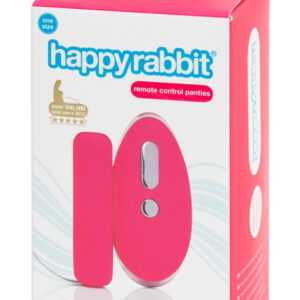 Happyrabbit - rechargeable radio vibrating panties (pink and black)