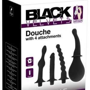 Black Velvets Silicone Douche with 4 Attachments