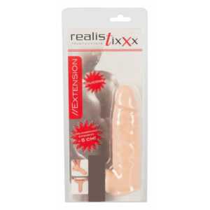 Realistixxx - penis sheath with testicle ring - 16cm (natural)