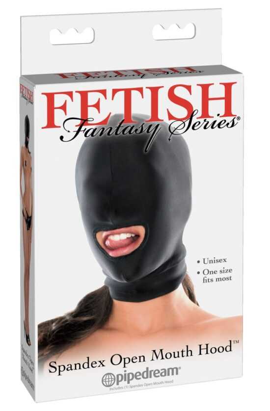 Fetish Fantasy Spandex Open-Mouth Hood - Maska na tvár