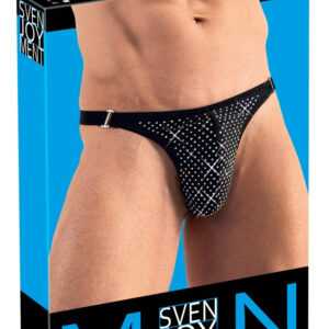 Svenjoyment - men's rhinestone thong (black)