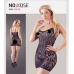 NO:XQSE - tiger stripe sheer dress with thong - black (S-L)