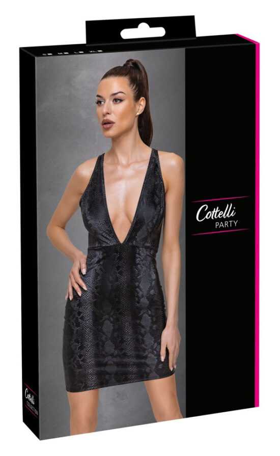 Cottelli Party - snakeskin pattern dress (black)