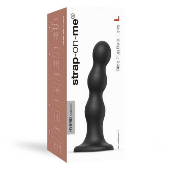 Strap-on-me Balls L - ball-shaped dildo with feet (black)