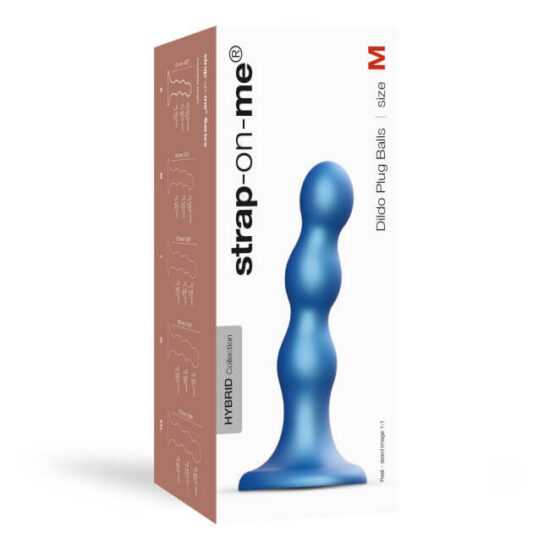 Strap-on-me Balls M - ball-shaped dildo with feet (blue)