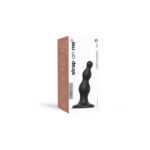 Strap-on-me Beads S - beaded strap-on dildo (black)