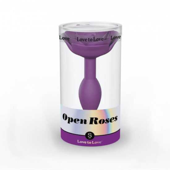 Love to Love Open Roses S - silicone anal dildo (purple)