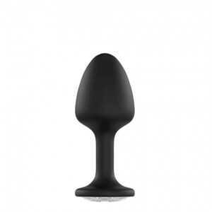 Dorcel Geisha Plug Diamond XL - white stone anal dildo (black)