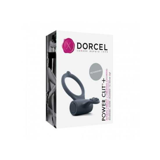 Dorcel Power Clit Plus - battery operated vibrating penis ring (black)