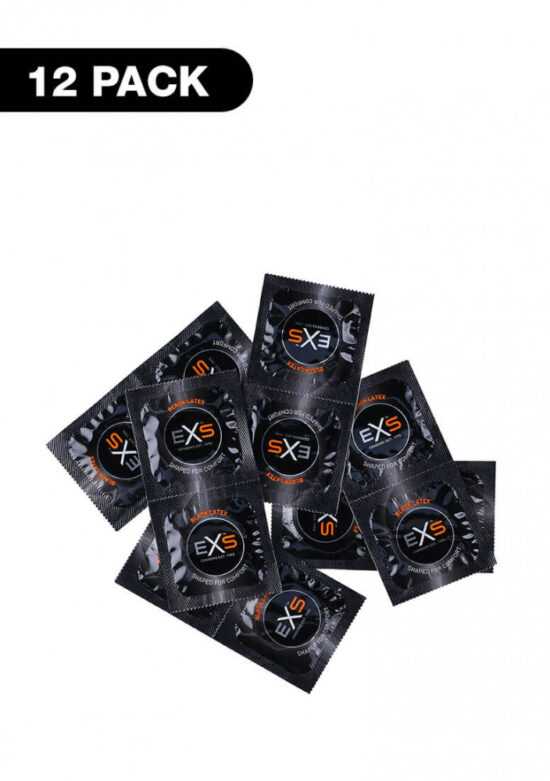 EXS Black - latex condom - black (12 pieces)