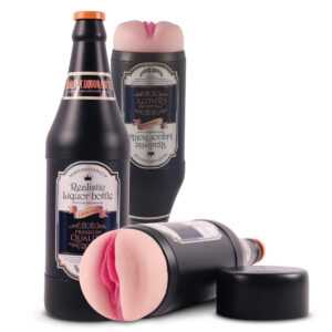Lonely - lifelike faux punch in a beer bottle (natural black)