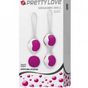Pretty Love Orgasmic - variable geisha ball set (white-purple)