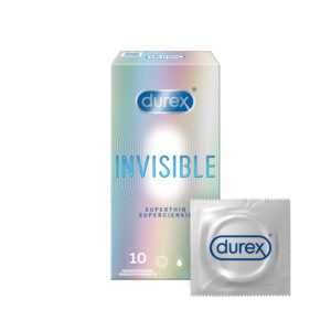 Durex Invisible Extra Thin - extra senzibilní kondomy (10ks)