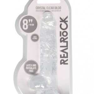 REALROCK - průsvitné realistické dildo - vodočisté (19cm)