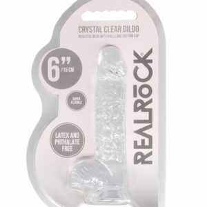 REALROCK - průsvitné realistické dildo - vodočisté (15cm)