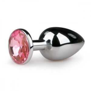 Easytoys Metal No.1 - pink stony cone anal dildo - silver (2
