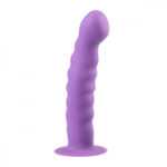 Easytoys - wavy dildo with clamps (purple)