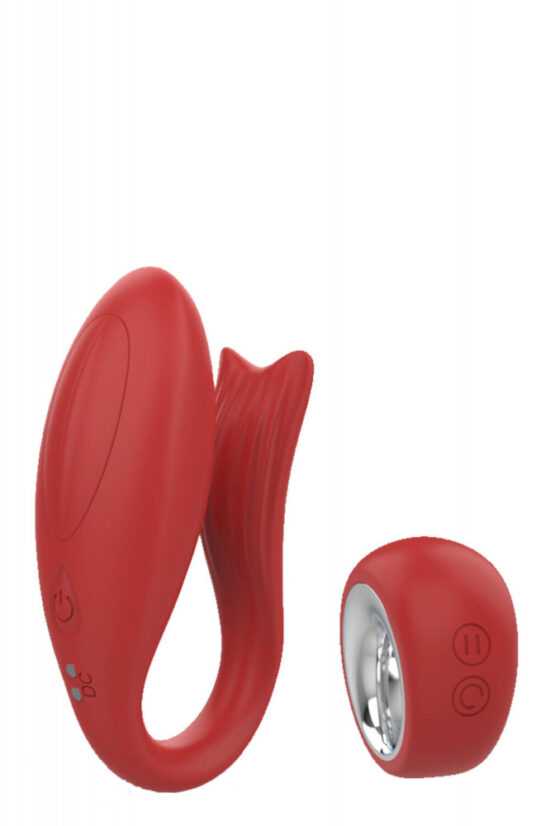 Red Revolution Pandora - rechargeable radio-controlled vibrator (red)