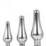 Gleaming Love - anal tip dildo set - silver (3 pieces)