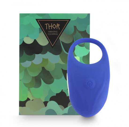 FeelzToys Thor Cockring - nabíjecí vibrační kroužek na penis (modrý)