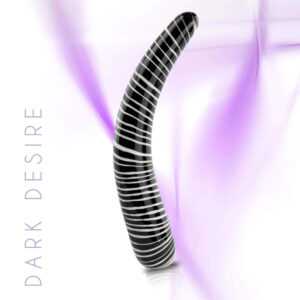 FEELZTOYS GLAZZZ Dark Desire - curved glass dildo (black)